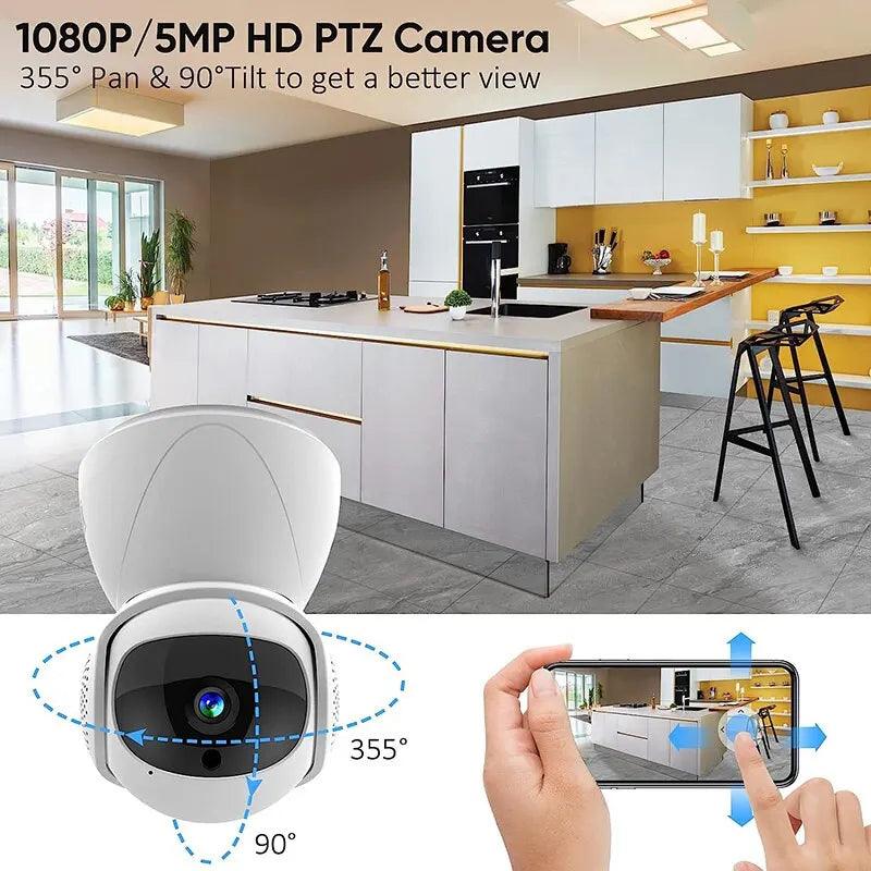 Security Protector Surveillance Wireless Camera FHD WIFI PTZ Camera IP CCTV Smart Auto Tracking Baby Monitor with Google Alexa - Lizard Vigilante