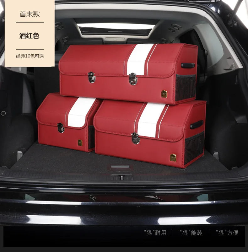 Car Trunk Storage Box Large Capacity Auto Multiuse Tools Organizer Box Stowing Tidying Leather Folding for Emergency Storage Box - Premium  from Lizard Vigilante - Just $198.99! Shop now at Lizard Vigilante