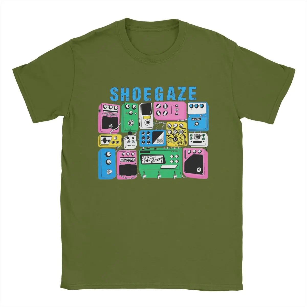Fuzzed Out & Feedback Soaked – Shoegaze Guitar Pedal Worship T-Shirt | Vintage Cotton Distortion Freak Tee for Sonic Architects - Premium tee from dser - Just $35.99! Shop now at Lizard Vigilante