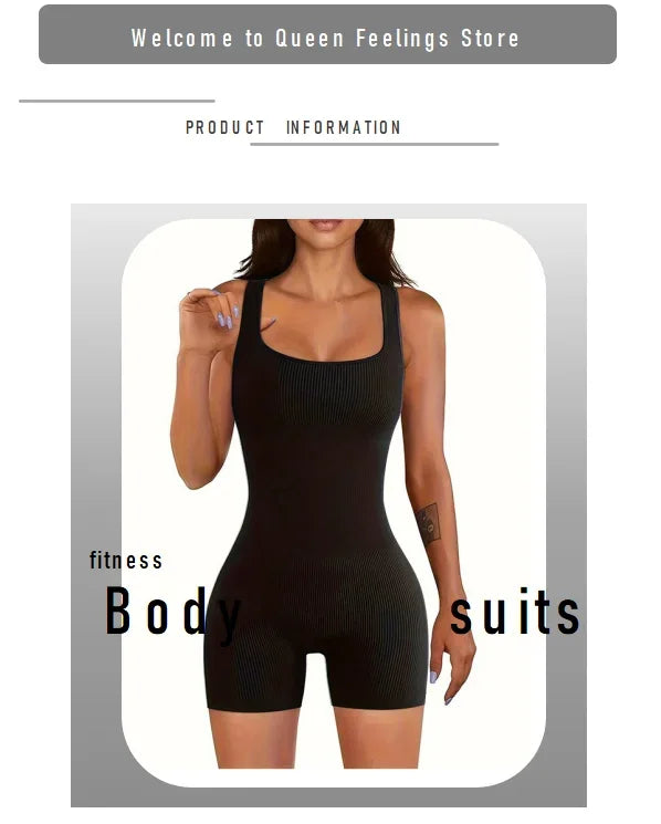 2024 Women's Sexy Sleeveless Sport Jumpsuit - Summer Yoga Romper Bodysuit - Premium jumpsuit from Lizard Vigilante - Just $25.99! Shop now at Lizard Vigilante