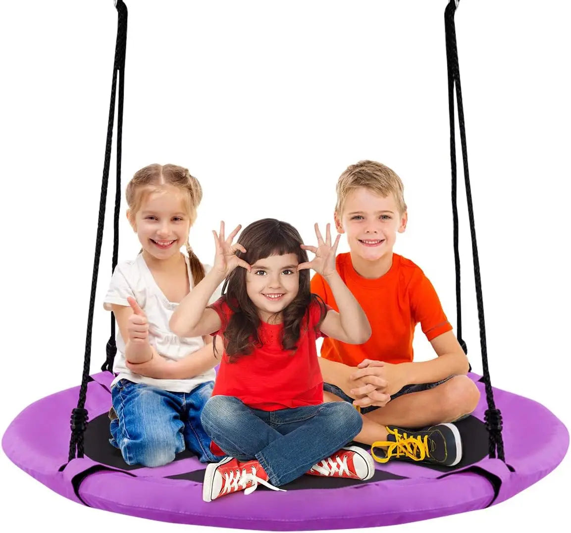 Tree Swing, 40 Inch Saucer Swing for Kids Outdoor, 700 lbs Weight Capacity Round Swing w/ 900D Waterproof Oxford Cloth, Adjustab - Premium  from Lizard Vigilante - Just $63.99! Shop now at Lizard Vigilante