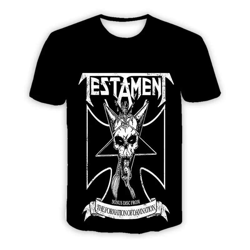 Thrash Metal 3D Printed Testament ROCK Casual T-shirts  Hip Hop T Shirts Harajuku Styles Tops Clothing for Men/Women - Premium T-Shirt from Lizard Vigilante - Just $28.99! Shop now at Lizard Vigilante