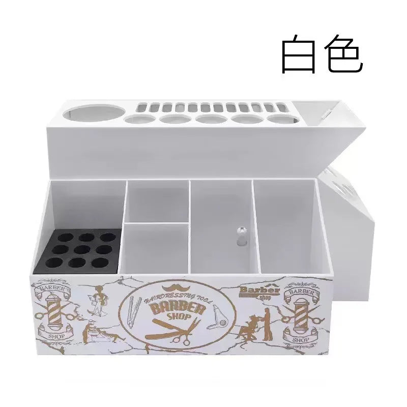 Hairdressing Storage Box Hair Scissors Combs Clips Holder Barbershop Removable Large Capacity Haircut Rack Home Storage Tools