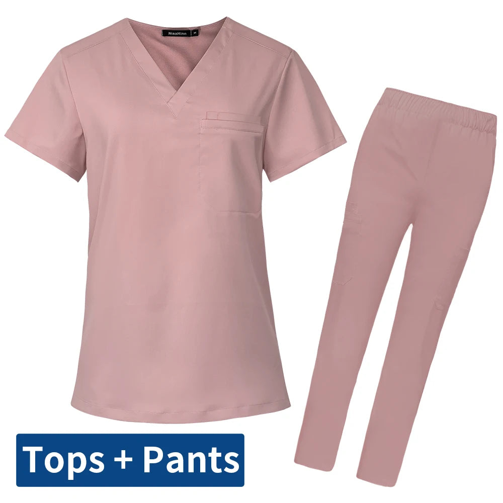 NiaaHinn Men's Medical Scrubs Set | V-Neck Uniforms for Clinics & Hospitals | Comfortable & Breathable Workwear - Premium scrubs from Lizard Vigilante - Just $38.88! Shop now at Lizard Vigilante