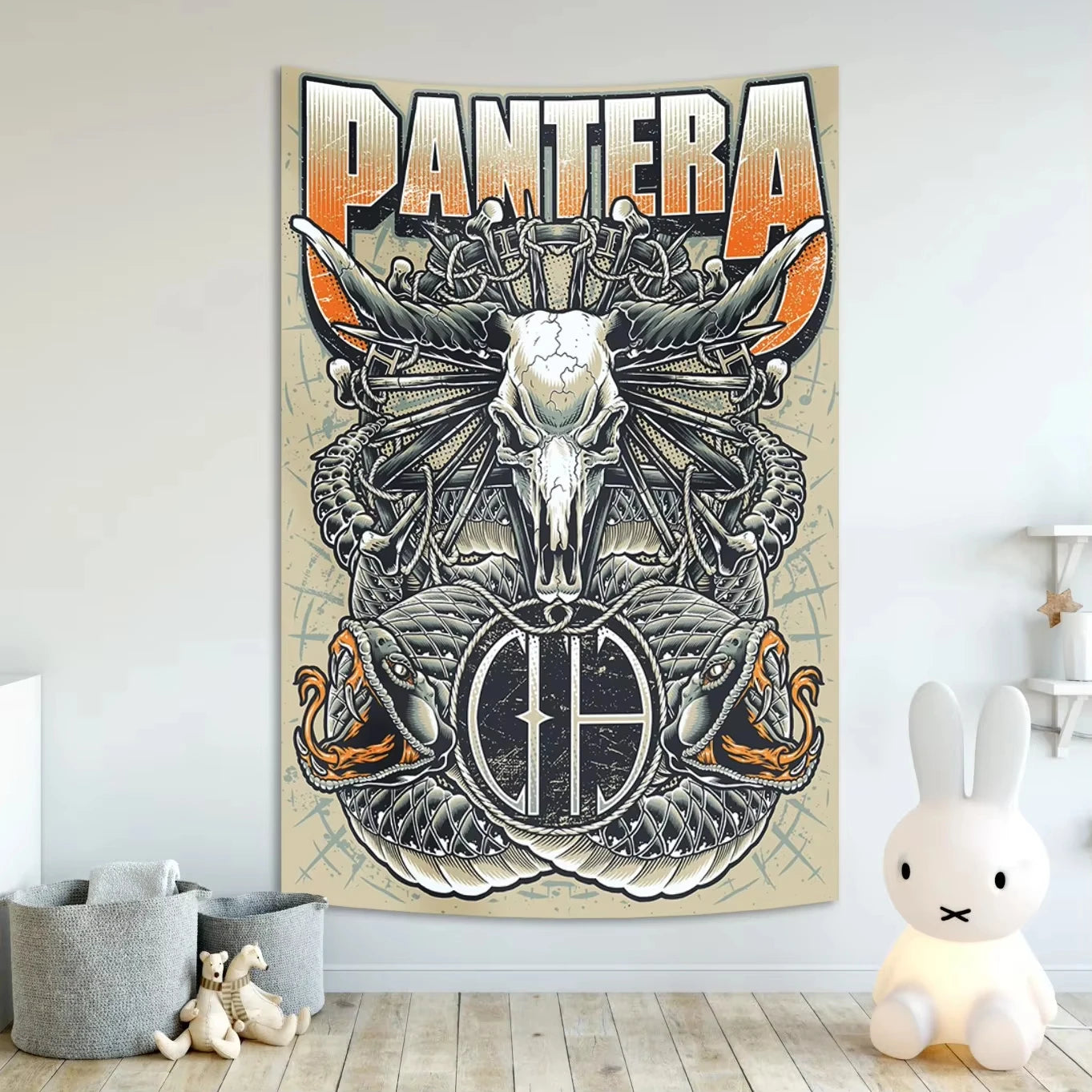 Panteras Nightdrive Wall Tapestry – Heavy Metal Room Banner For Bedroom, Dorm, Studio & Stage Backdrops 🎸🔥