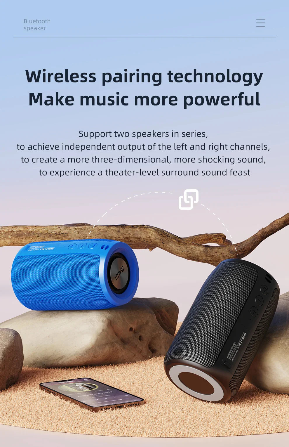 Subwoofer Bluetooth Speaker Portable Mini Wireless Woofer Small Waterproof AUX PC Computer Powerful Sound Box Music Caixa De Som