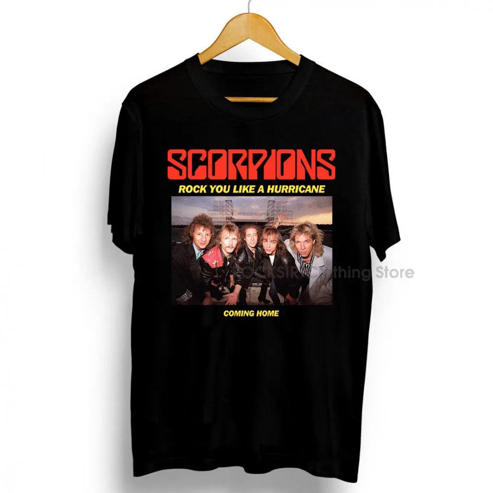 Scorpions 56th Anniversary T-Shirt – Heavy Metal Rock Band – Blackout Cotton Round Neck Graphic Tee - Premium T-Shirt from Lizard Vigilante - Just $22.99! Shop now at Lizard Vigilante