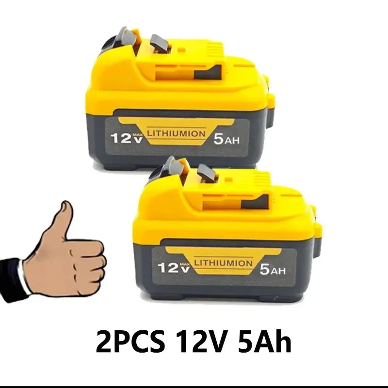High-Capacity 12V Lithium Battery for Dewalt Tools – 3.0Ah / 5.0Ah / 6.0Ah – Compatible with DCB120, DCB124, DW089LG, DCD701F2, Laser Levels & More