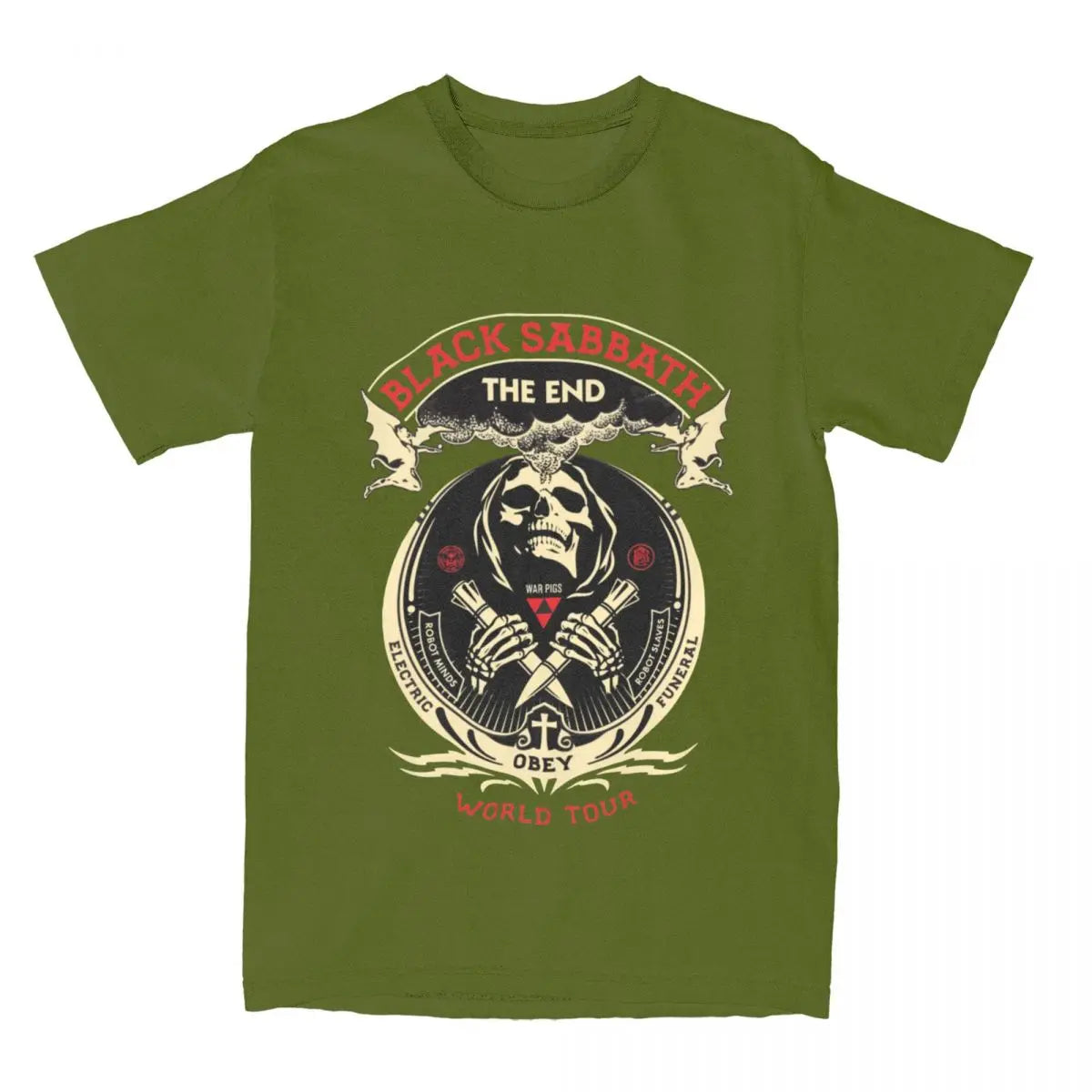 Black Sabbaths The End T-Shirt Men's Cotton Top Tee Retro Rock Band Crewneck Short Sleeve - Premium T-shirt from Lizard Vigilante - Just $23.88! Shop now at Lizard Vigilante