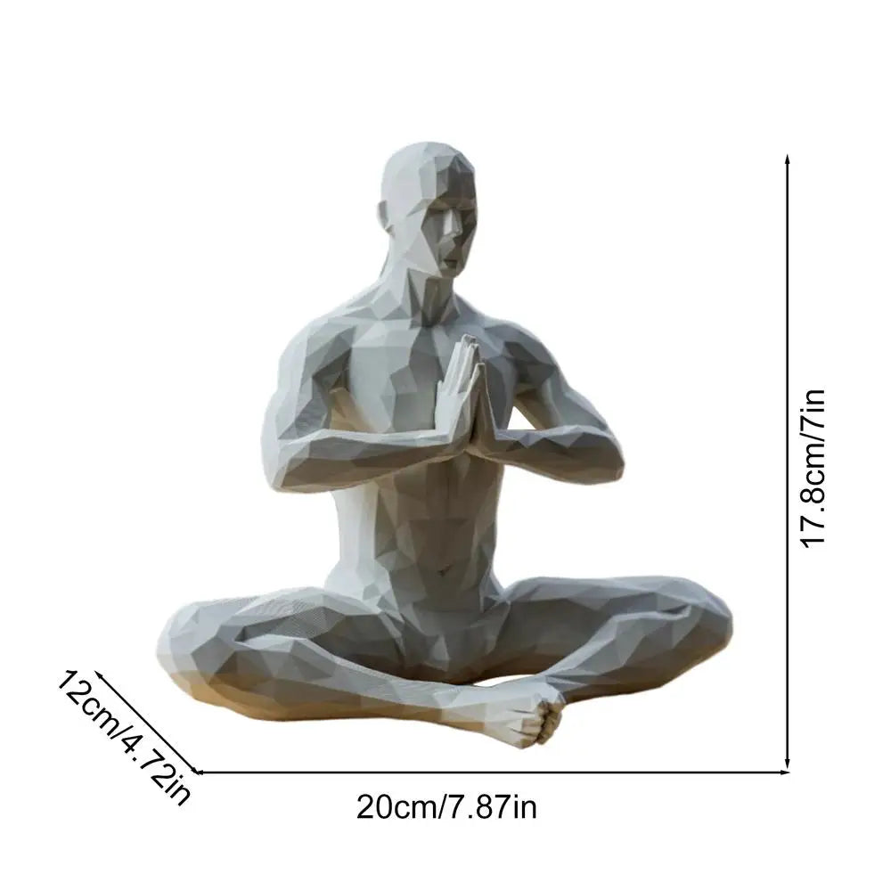 Meditation Statue Abstract Indoor Zen Meditation Sculpture Mindfulness Display Ornament For Studio Serenity Balcony Sanctuary