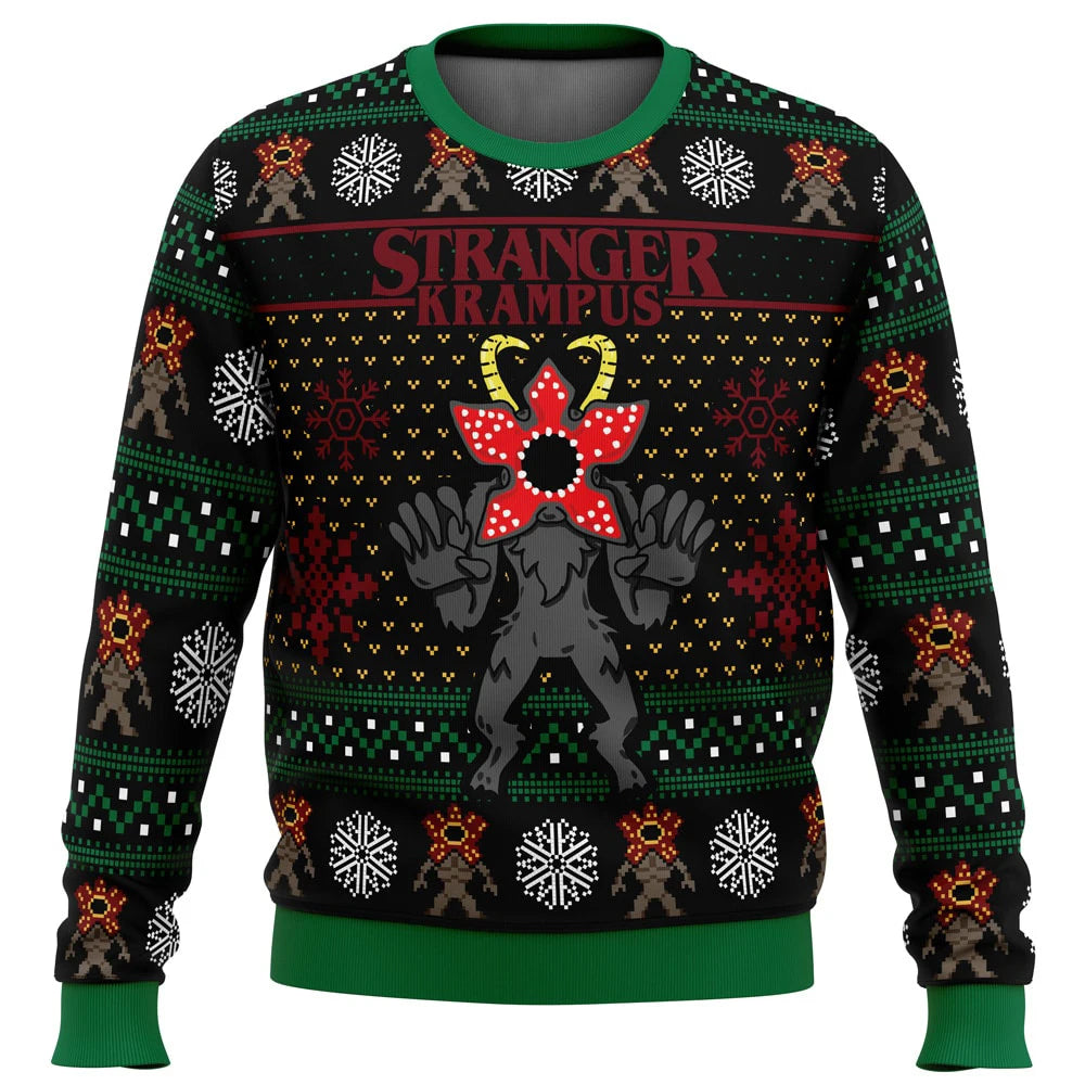 Stranger Things Ugly Christmas Sweater – Santa Claus 3D Pullover Sweatshirt for Men – Cozy Autumn & Winter Gift - Premium sweater from Lizard Vigilante - Just $38.88! Shop now at Lizard Vigilante