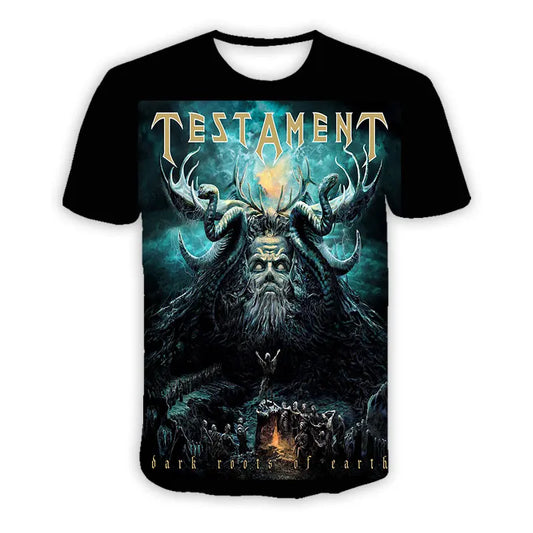 Thrash Metal 3D Printed Testament ROCK Casual T-shirts  Hip Hop T Shirts Harajuku Styles Tops Clothing for Men/Women - Premium T-Shirt from Lizard Vigilante - Just $28.99! Shop now at Lizard Vigilante