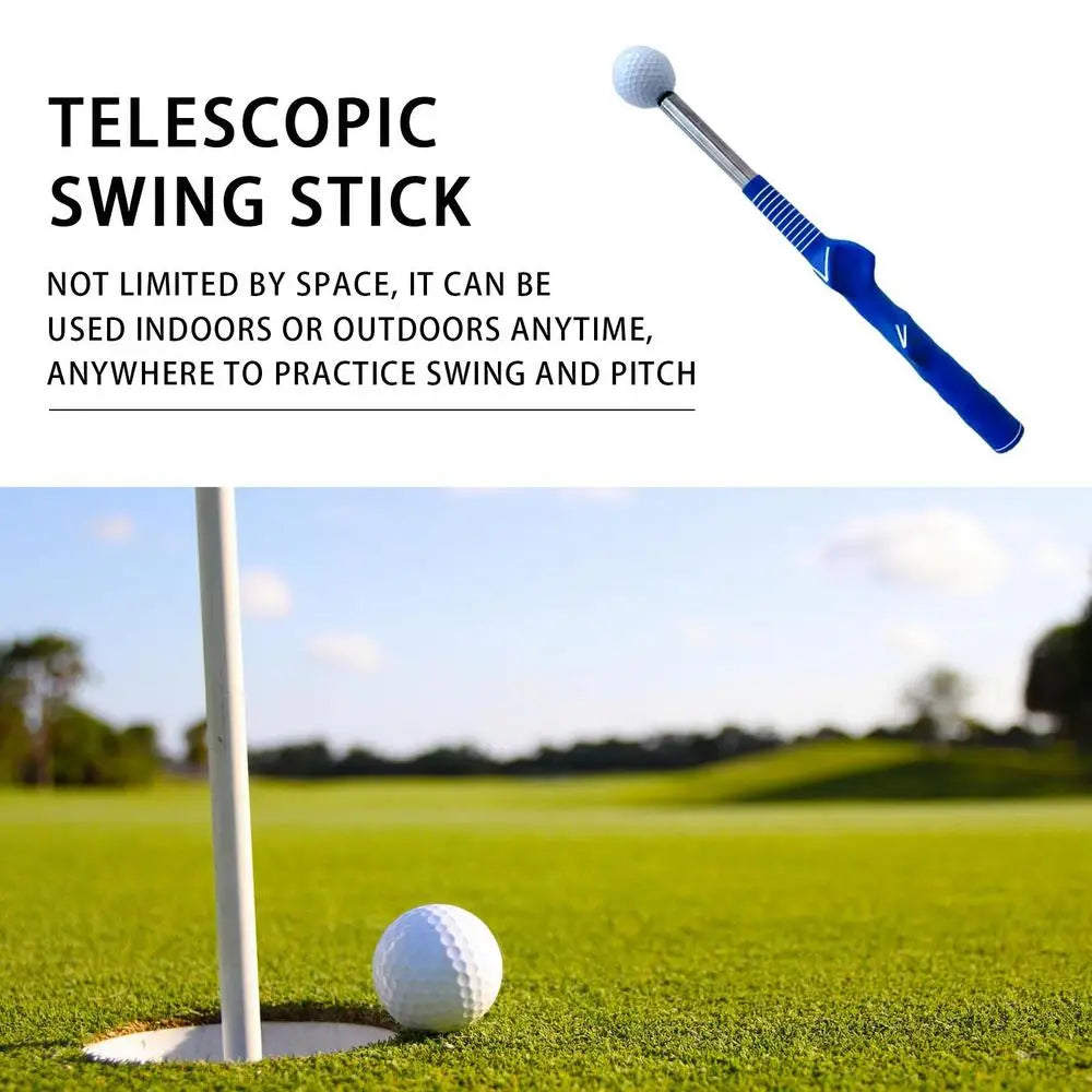 Golf Swing Practice Stick – Telescopic Swing Trainer for Perfecting Your Golf Technique - Premium golf training stick from Lizard Vigilante - Just $18.99! Shop now at Lizard Vigilante