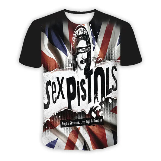 3D Printed Punk Rock Band Sex Pistols Casual T-shirts Hip Hop T Shirts Harajuku Styles Tops Clothing for Men/women - Premium  from Lizard Vigilante - Just $28.99! Shop now at Lizard Vigilante