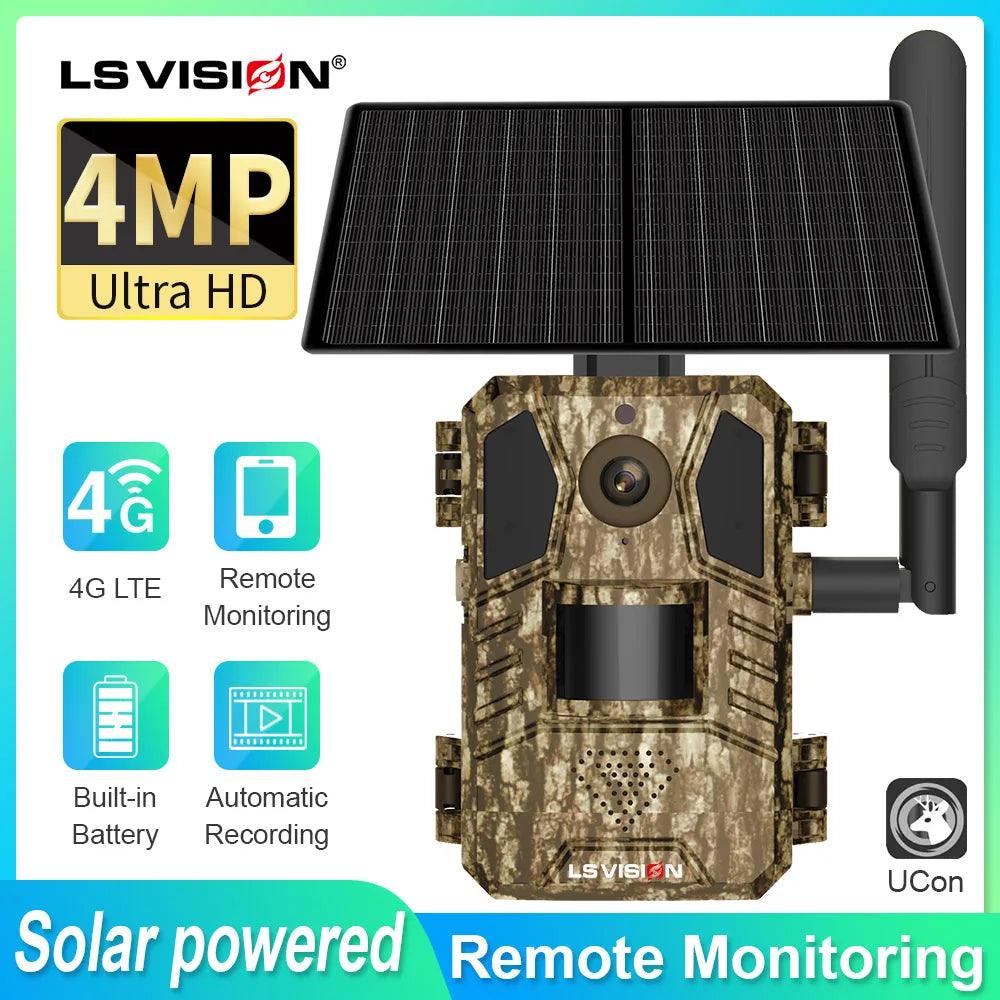 LS VISION 4G Solar Security Cameras Wireless Outdoor  2K HD Video Surveillance Wildlife c IR Night Vision Human/Animal Detection - Premium wildlife camera from Lizard Vigilante - Just $140.99! Shop now at Lizard Vigilante