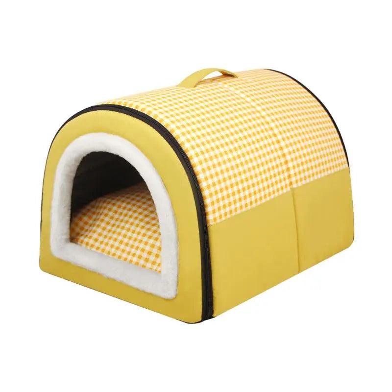 Pet Dog House Soft Cozy Pet Sleeping Bed for Small Medium Dogs Cats Foldable Removable Puppy Nest Portable Kennel Pet Supplies - Premium pet bed from Lizard Vigilante - Just $24.99! Shop now at Lizard Vigilante