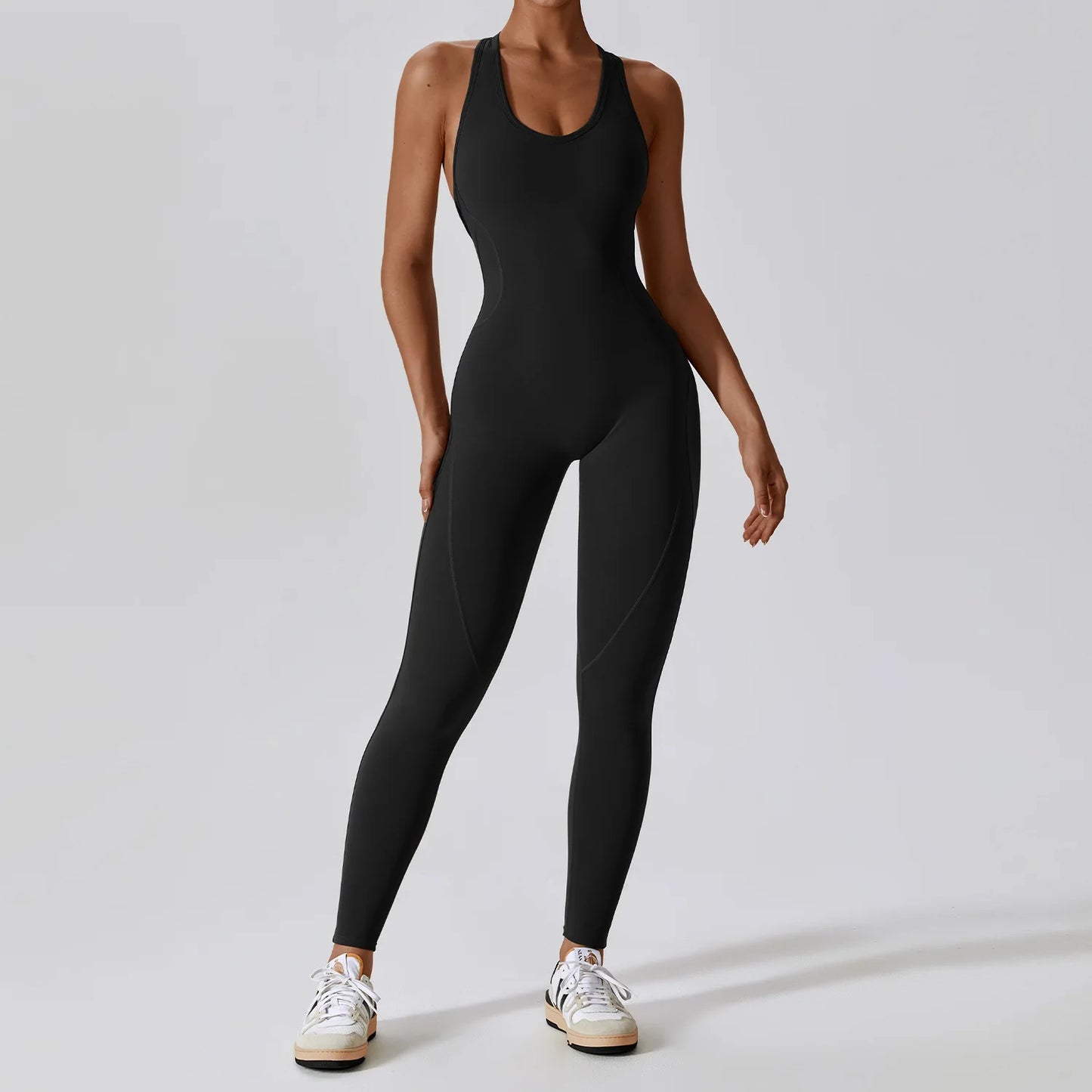 Seamless Yoga Jumpsuit - All-in-One Workout Outfit for Women - Premium bodysuit from Lizard Vigilante - Just $38.88! Shop now at Lizard Vigilante