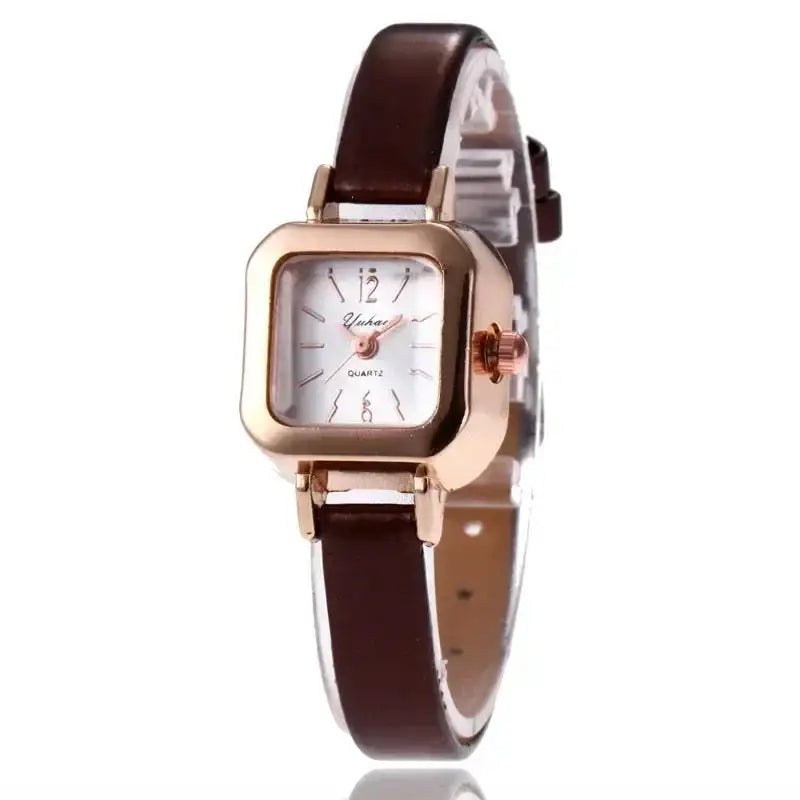 Women Watch Small Square Dial Thin Leather Strap Ladies Wristwatch Elegant Female Watches Casual Relogios Feminino Reloj