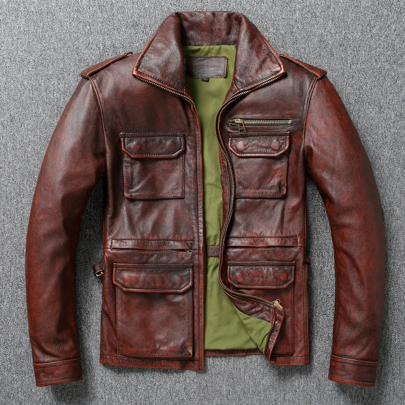 Bloodtrail Authority Jacket | Vintage Cowhide War-Torn Masterpiece