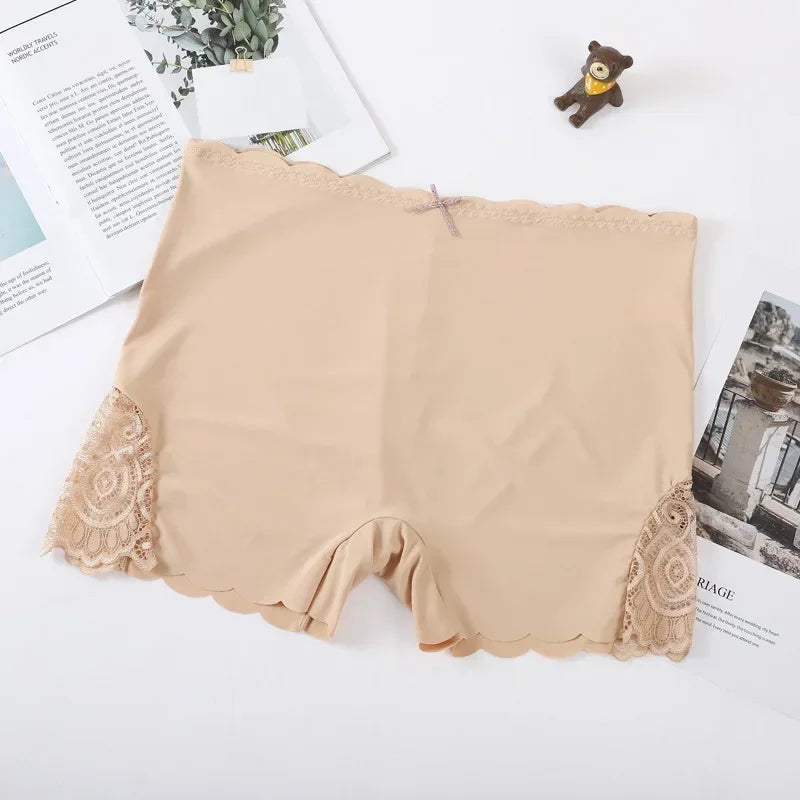 Sensual Lace Edge Soft Seamless Safety Shorts – Breathable Modal Ice Silk Under Skirt Shorts for Women - Premium shorts from Lizard Vigilante - Just $18.88! Shop now at Lizard Vigilante