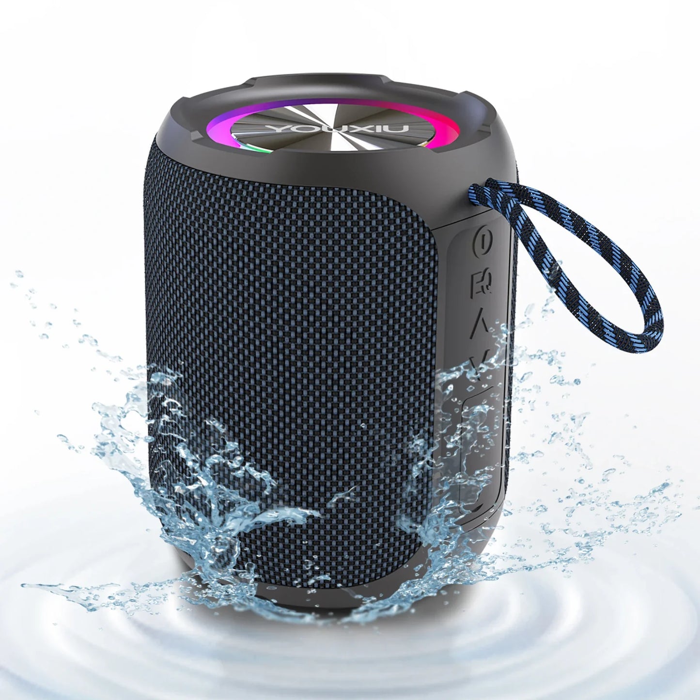 Portable Bluetooth Speaker BT5.0 IPX7 Waterproof Stereo Music Surround Wireless Speaker With LED Light Subwoofer Outdoor Speaker