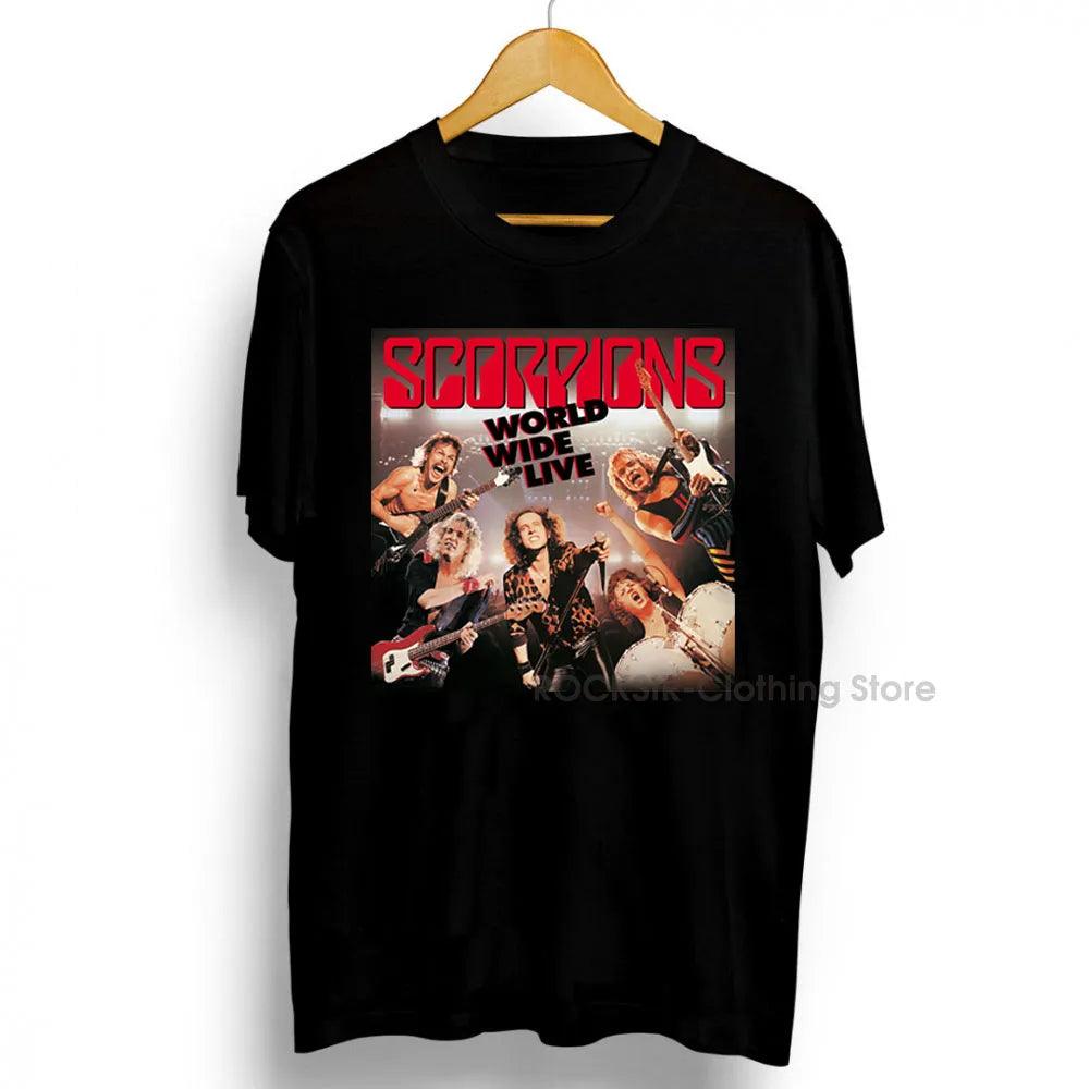 Scorpions 56th Anniversary T-Shirt – Heavy Metal Rock Band – Blackout Cotton Round Neck Graphic Tee - Premium T-Shirt from Lizard Vigilante - Just $22.99! Shop now at Lizard Vigilante