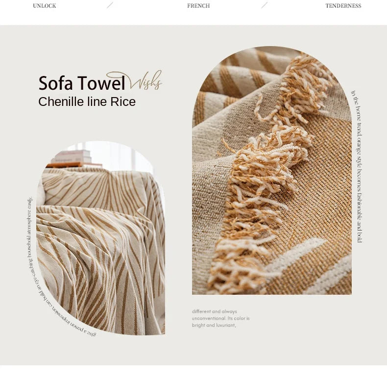 Nordic Throw Blanket – Heavy Stitch Geometric Sofa Tapestry for Home, Camp, and Chaos Nights