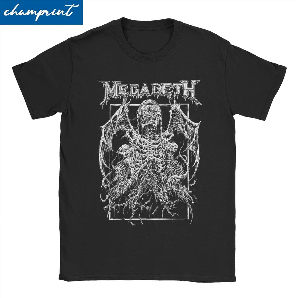 Megadeth Pure Cotton T-Shirt Short Sleeve O-Neck Tee - Premium t-shirt from Lizard Vigilante - Just $23.88! Shop now at Lizard Vigilante