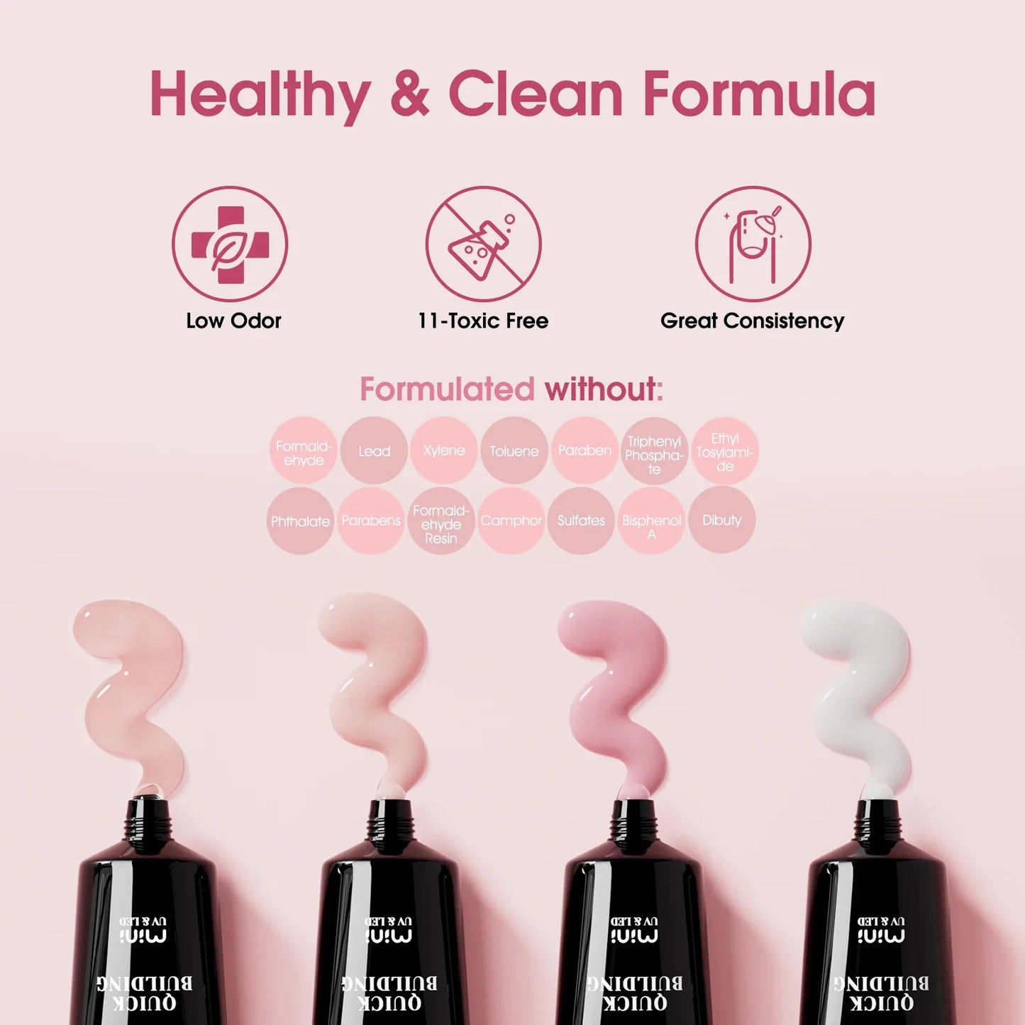 ROSALIND Poly Nail Gel Semi Permanent Acrylic Nail Art Hybrid Varnishes Poly Crystal  Nail Polish Top Base Coat Need UV/LED Lamp