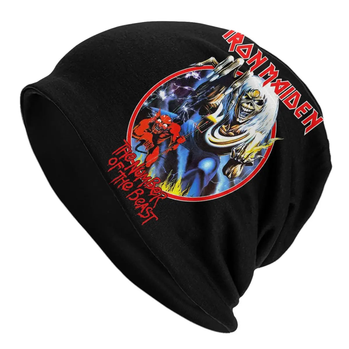 Vintage Iron Maiden Beanie Hat – Unisex Skullies & Head Wrap for Men & Women, 2024 Outdoor Winter Cap - Premium beanie from Lizard Vigilante - Just $19.88! Shop now at Lizard Vigilante