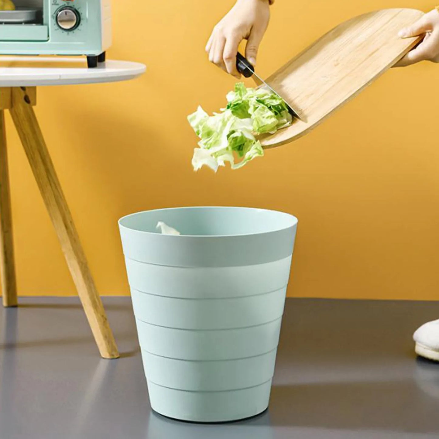 6L Small Waste Bin Desktop Garbage Trash Can Plastic Home Office Table Trash Can Dustbin Basket Household Sundries Barrel Box Y