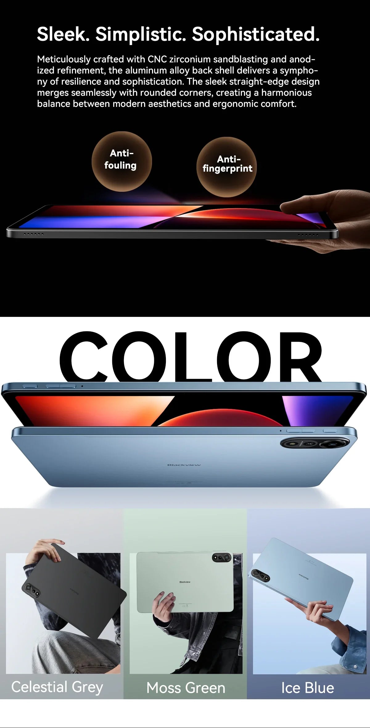 Blackview MEGA 2 Tablets 12 inch 2K Display Widevine L1 24GB(8+16) Android 15 256GB 9000mAh AI Main Camera Pad PC