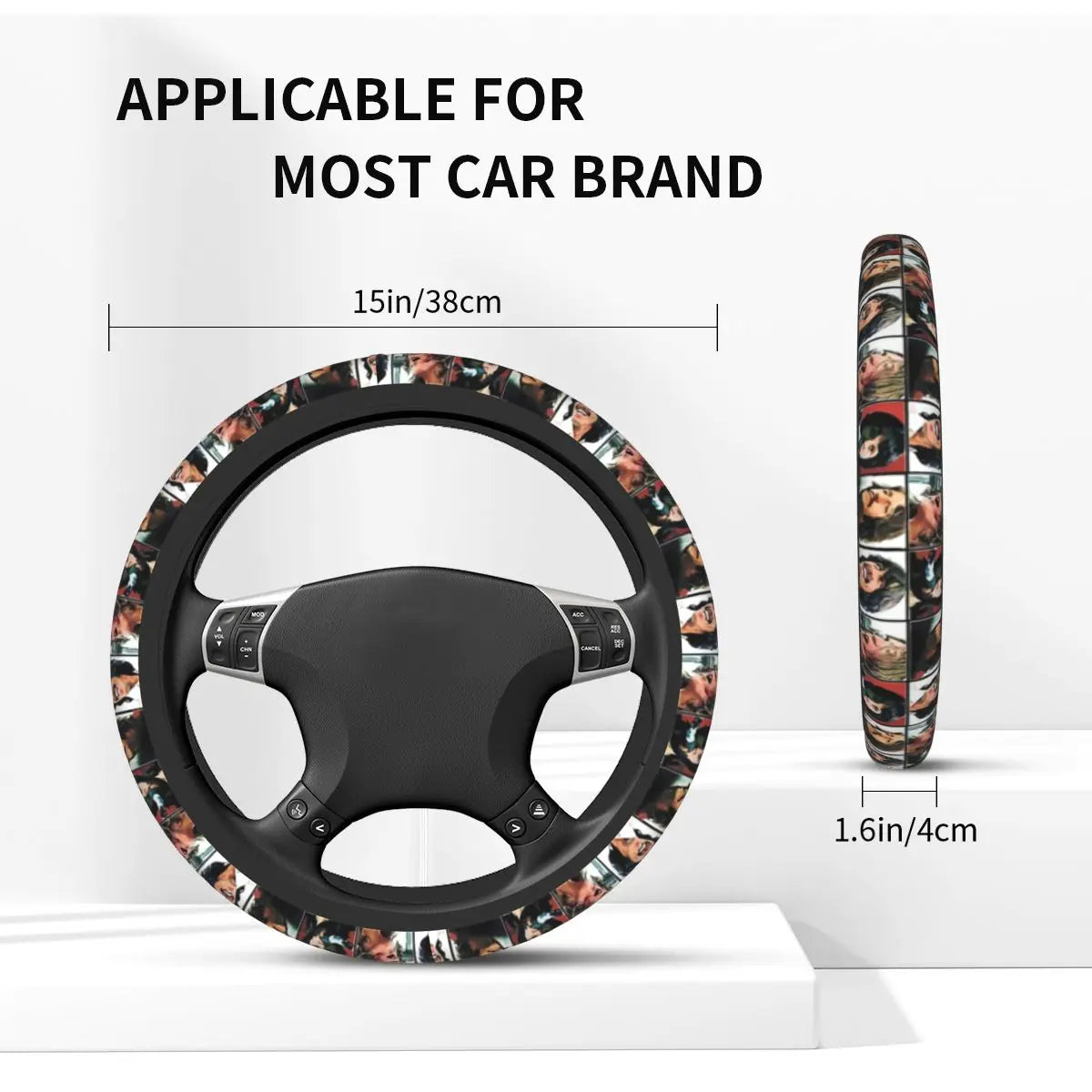 The Beatle Members Art Car Steering Wheel Cover - Rock & Roll Band Auto Steering Wheel Protector - Premium steering wheel cover from Lizard Vigilante - Just $32.88! Shop now at Lizard Vigilante