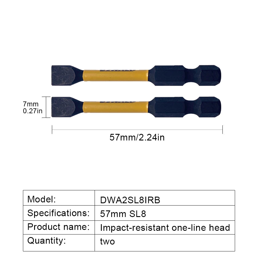 DEWALT 2PC IMPACT READY Slotted Power Bits – S2 Steel 8-10 Tips with 1/4” Hex Shank, Precision-Driven for Industrial & DIY Power Tool Enthusiasts - Premium  from Lizard Vigilante - Just $9.99! Shop now at Lizard Vigilante