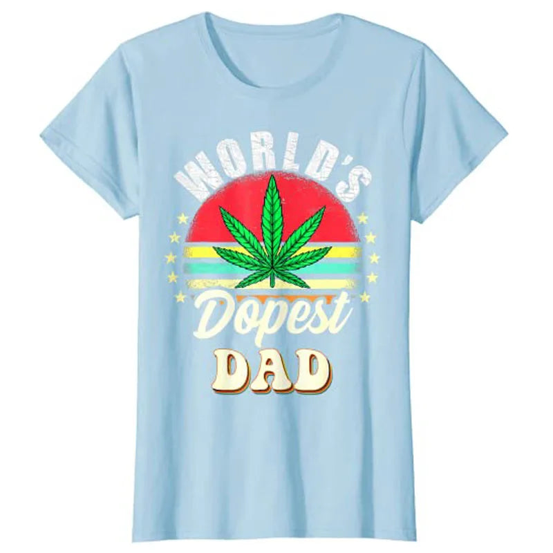 Vintage Worlds Dopest Dad Weed Cannabis Father Day T-Shirt Graphic Tee Tops Smoking Lover Apparel Gifts - Premium T-Shirt from dsers - Just $23.88! Shop now at Lizard Vigilante