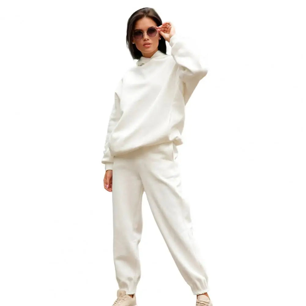 Women's Two-Piece Tracksuit Set – Hooded Sweatshirt & Sweatpants for Spring and Autumn - Premium hoodie set from Lizard Vigilante - Just $28.88! Shop now at Lizard Vigilante