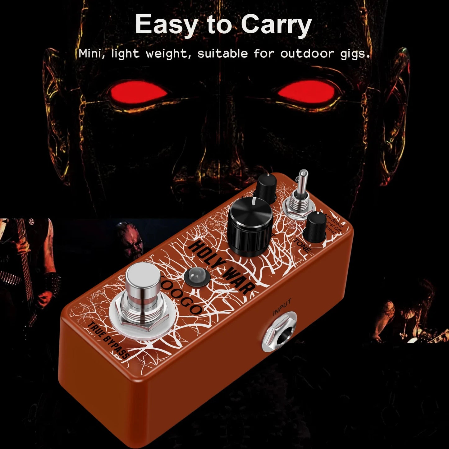 Koogo Heavy Metal Distortion Pedal – Analog Circuitry Effector for Electric Guitar with Classic 80's Metal Sound - Premium guitar effects pedal from Lizard Vigilante - Just $22.99! Shop now at Lizard Vigilante