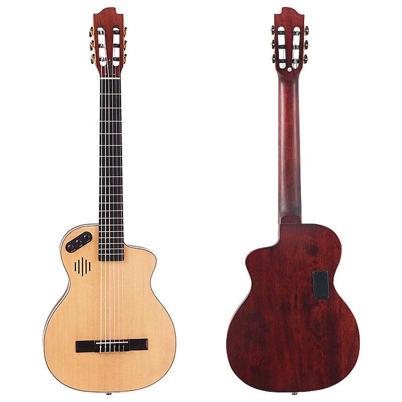 High Grade 39-Inch Silent Electric Classical Guitar with EQ - Natural Color, 6-String - Premium acoustic guitar from Lizard Vigilante - Just $319.99! Shop now at Lizard Vigilante