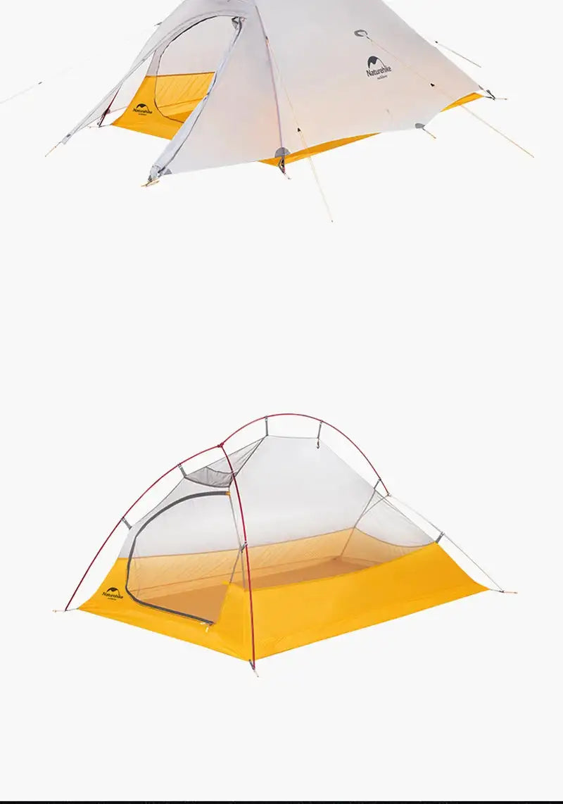 Naturehike Camping Tent Ultralight Portable Cloud Up 2Person 10D Upgraded Folding Backpack Waterproof Tent Travel Beach Tents