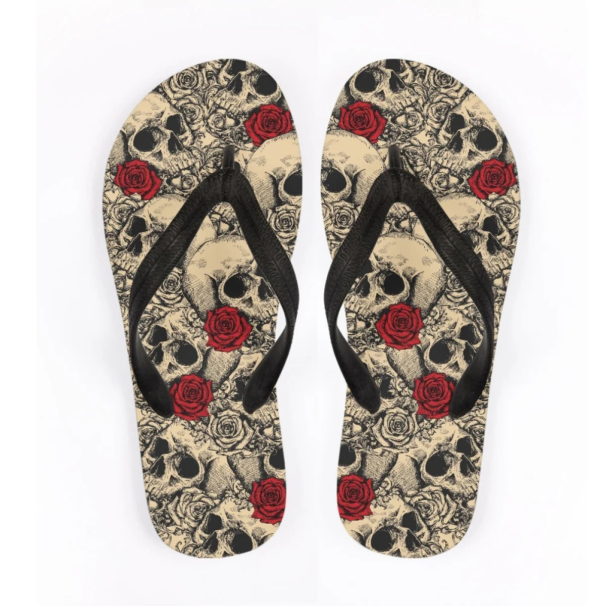 Men's Beach Skull Flip Flops Soft Non-Slip Summer Slippers Punk Hip Hop Sandals for Men & Boys - Premium sandals from Lizard Vigilante - Just $28.88! Shop now at Lizard Vigilante