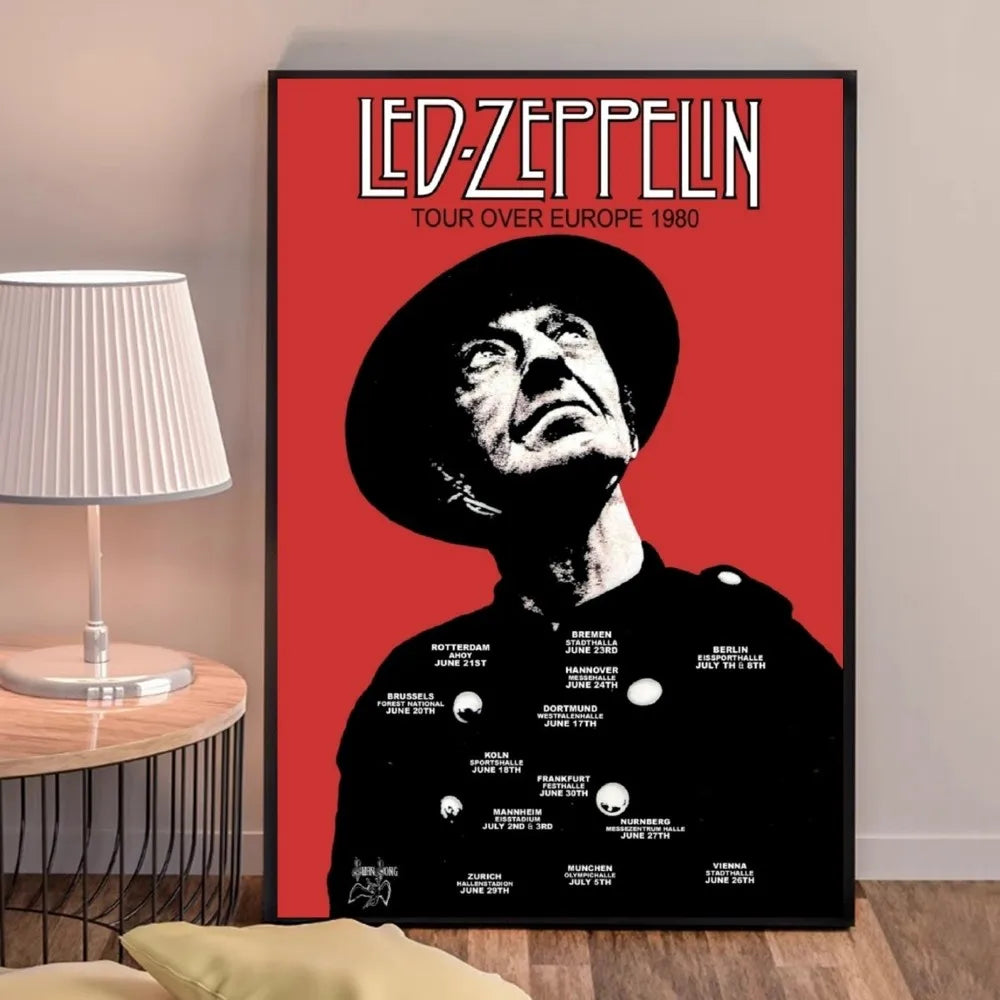 Retro Zeppelin Sticky Poster – Aesthetic Kraft Paper Wall Art for DIY Room Decoration - Premium poster from Lizard Vigilante - Just $15.99! Shop now at Lizard Vigilante