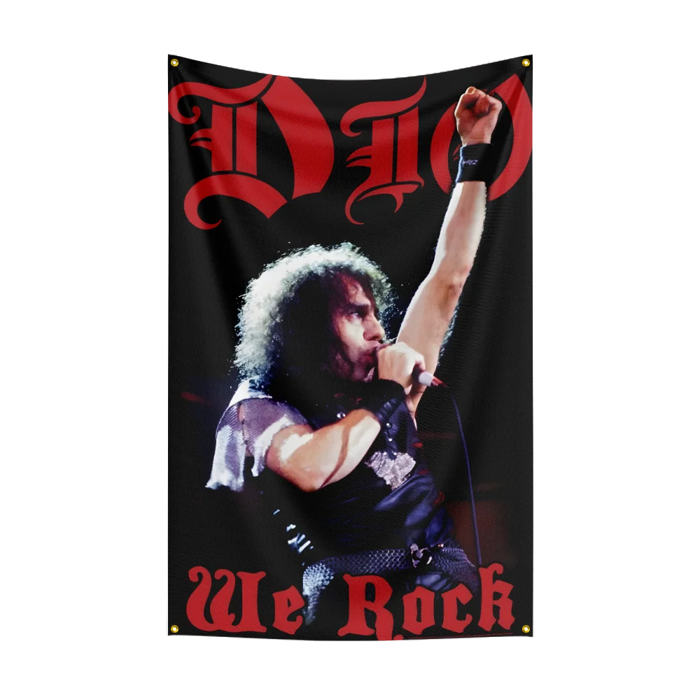 DIO Rock Band Flag 3x5 FT – High-Quality Polyester Digital Printed Banner for Wall Art or Outdoor Decoration - Premium flag from Lizard Vigilante - Just $17.99! Shop now at Lizard Vigilante