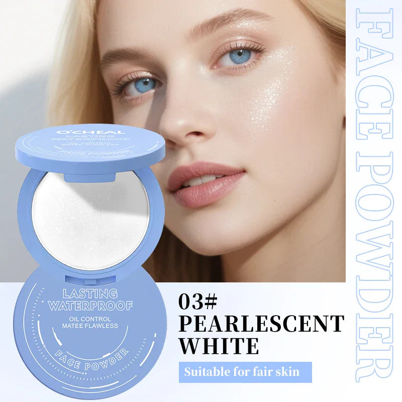 Ocheal Matte Face Setting Powder Oil-control Lightweight Radiant Foundation Pressed Powder Face Full Coverage Makeup Cosmetic