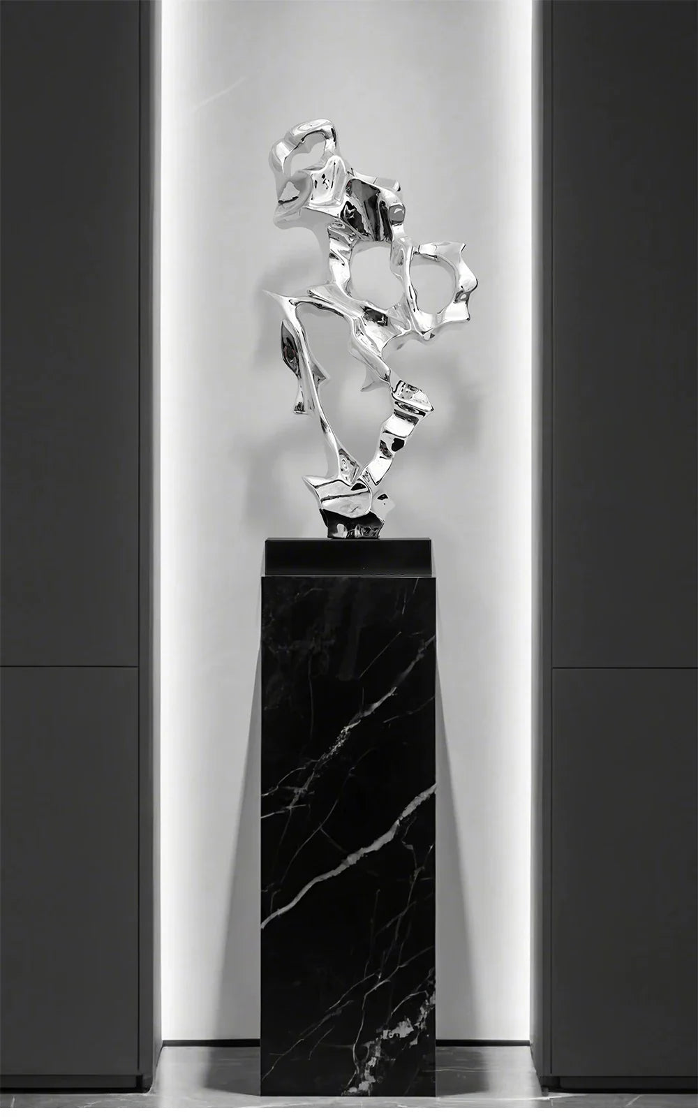 Abstract Art Sculpture Electroplating Transparent Resin Craft Model Modern Home Decor LivingRoom Office Desktop Statue Ornaments