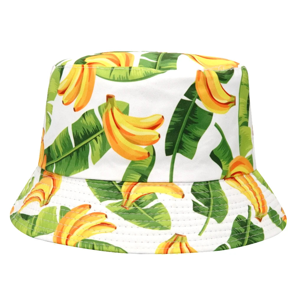 Summer Sun Protection Bucket Hat for Men Women Panama Cap Print Hip Hop Gorros Fishing Fisherman Hat Double Side Wear Fashion - Premium T-Shirts from Lizard Vigilante - Just $7.99! Shop now at Lizard Vigilante