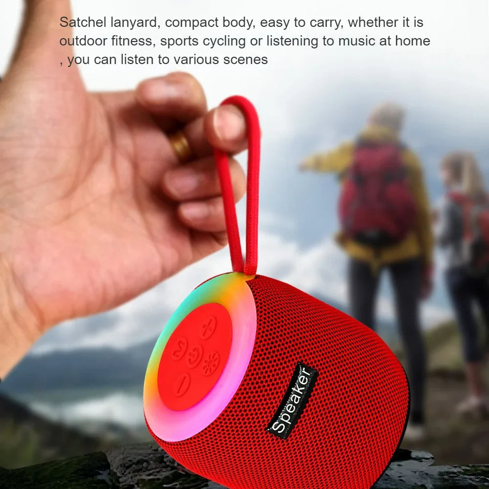 Outdoor portable wireless Bluetooth speaker, subwoofer, car and home with colorful lights, atmospheric small mini speaker