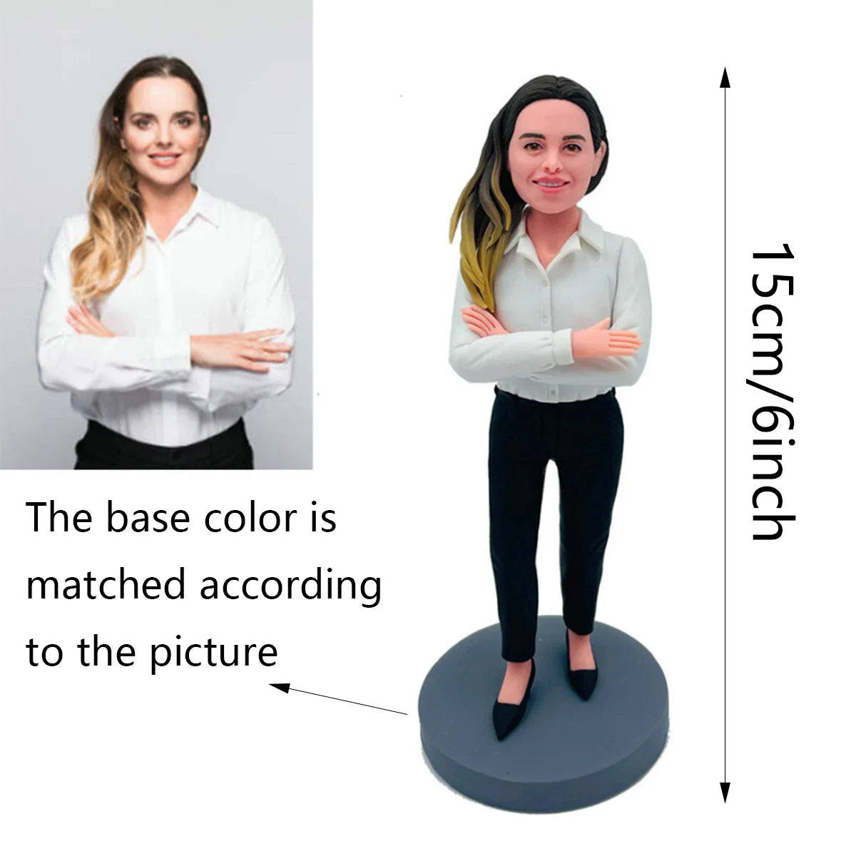 Customize personalized big head sculptures to prepare Christmas and birthday gifts for family and friends, requiring a full body