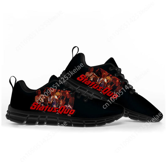 Custom Status Quo Rock Band Sneakers – Premium Fashion Sports Shoes for Men, Women, Teens, and Kids | Lightweight, Breathable, & Hard-Wearing - Premium Sneakers from Lizard Vigilante - Just $22.99! Shop now at Lizard Vigilante