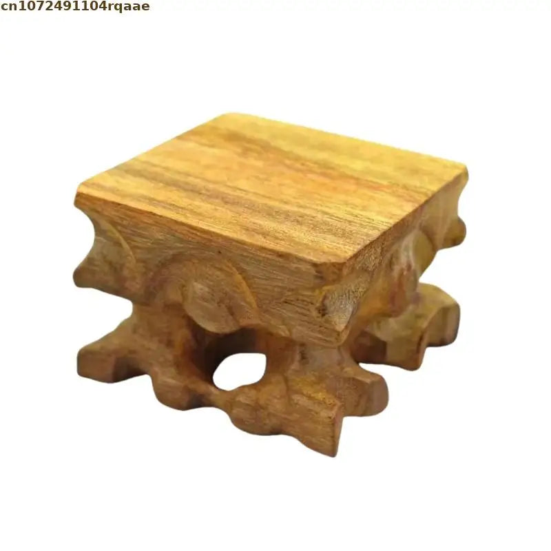 Simple Figurine Statue Display Stand Miniature Solid Wood Bases Coffee Tea Sets Pedestal Vase Flower Pot Bonsai Sorting Table