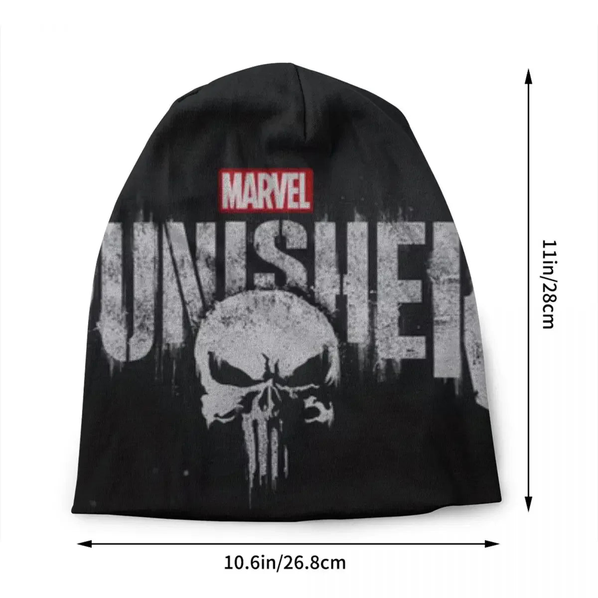 Punisher Skull Beanie – Heavy Metal Skeleton Cap for Men and Women, Ultimate Winter Knit Hat for Punk and Rock Fans - Premium beanies from Lizard Vigilante - Just $19.88! Shop now at Lizard Vigilante